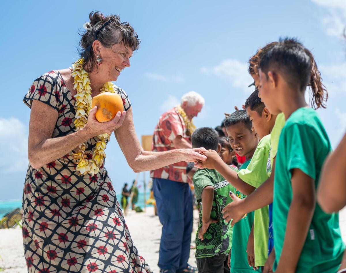 Bunny McDiarmid Returns to Mejatto, Marshall Islands. © Greenpeace / Chewy C. Lin